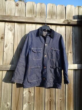 Vintage 70s Wrangler Denim Jacket Blanket Lined Size 38 Distressed Sun Faded USA